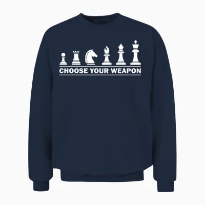 Funny Chess Gift for Chess Lover Kids Boys Girls Cool Player T-Shirt Small Unisex Sweatshirt - Navy