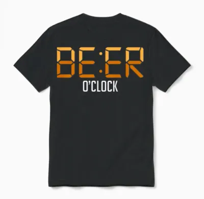 Beer Oclock - Time for a Beer Unisex T-Shirt - Black