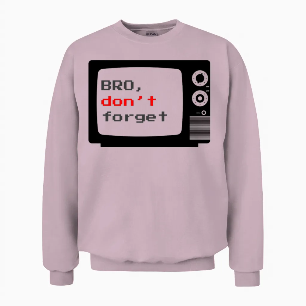 Retro Tv Reminder Unisex Sweatshirt - Light Pink