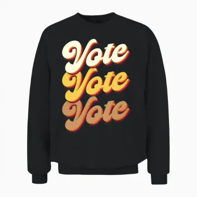 Retro Vote Vintage Unisex Sweatshirt - Black