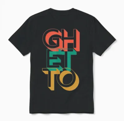 Retro Ghetto Unisex T-Shirt - Black