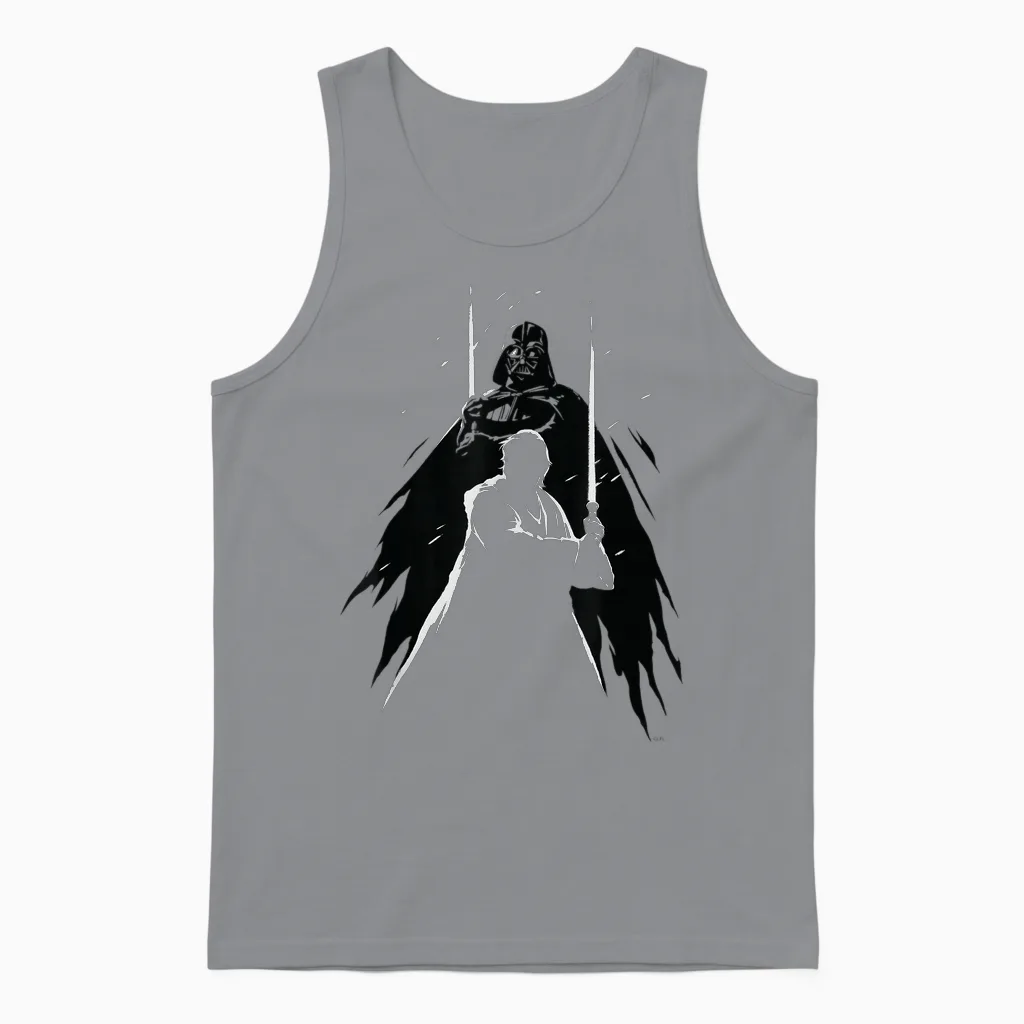 Star Wars Obi-Wan Kenobi Darth Vader Light and Dark Unisex Tank Top in Sport Grey