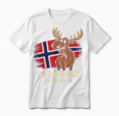 Norwegen Tour 2026 Unisex T-Shirt - White