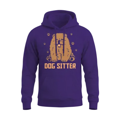 Dog Sitter Job Dogs Dog Sitting Puppy Unisex Hoodie - Purple