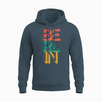 Retro Berlin Unisex Hoodie - Dark Heather