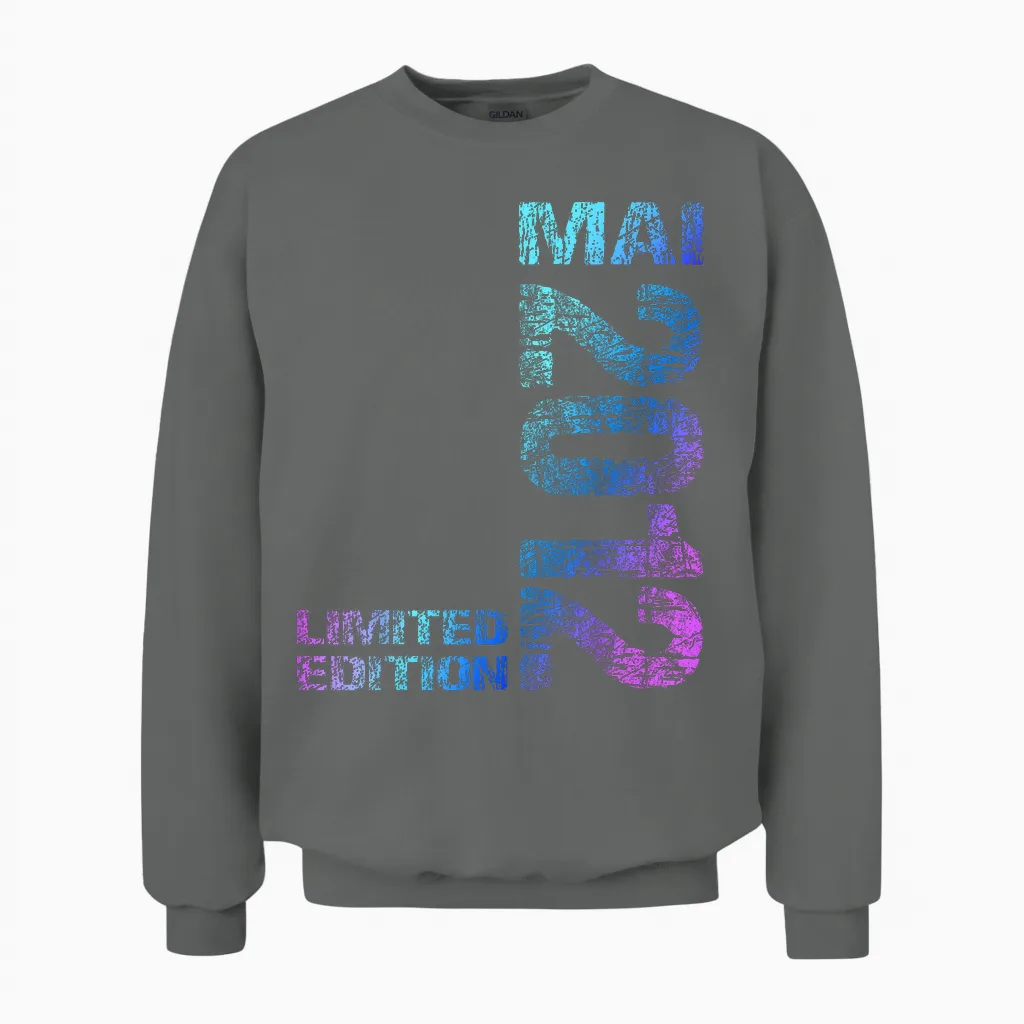 Mai 2012 Junge Mädchen 14. Geburtstag Limited Edition 14 Unisex Sweatshirt in Graphite Heather