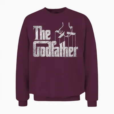 The Godfather T-Shirt - Herren, Schwarz, S, Kurzarm, Klassische Passform, Offizielles 'the Godfather' Logo Unisex Sweatshirt - Maroon