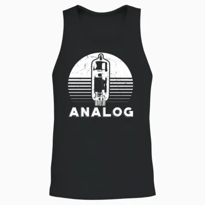 Analog Modular Synthesizer Retro Unisex Tank Top - Black