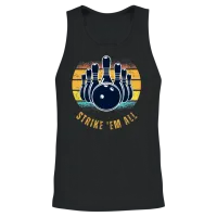 Bowling Retro Unisex Tank Top - Black – 2