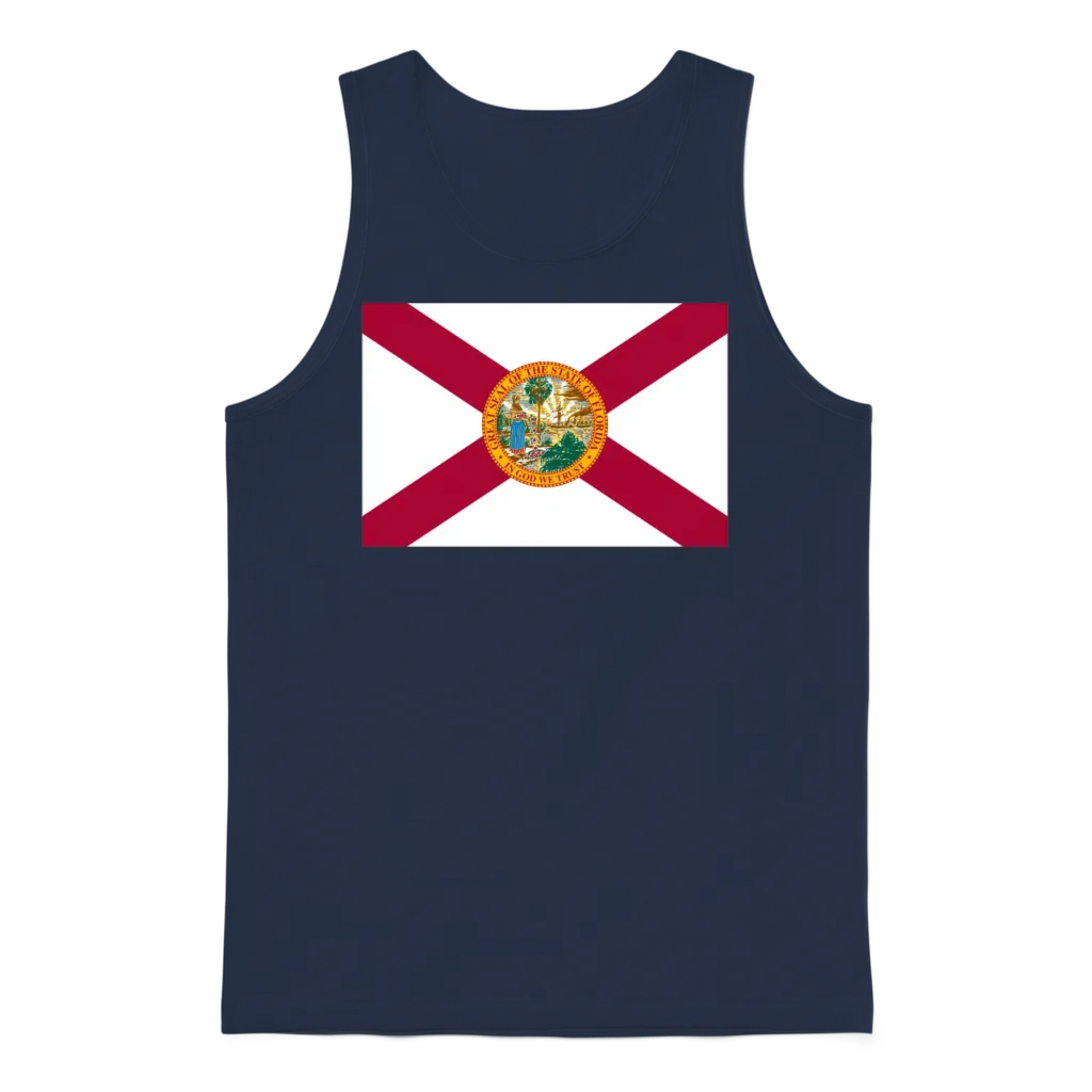 Florida Usa Ensign Unisex Tank Top - Navy