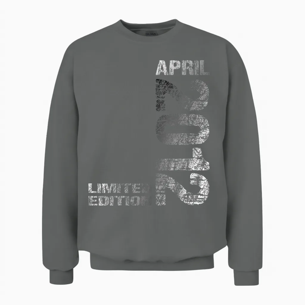 April 2012 Junge Mädchen 14. Geburtstag Limited Edition 14 Unisex Sweatshirt in Graphite Heather