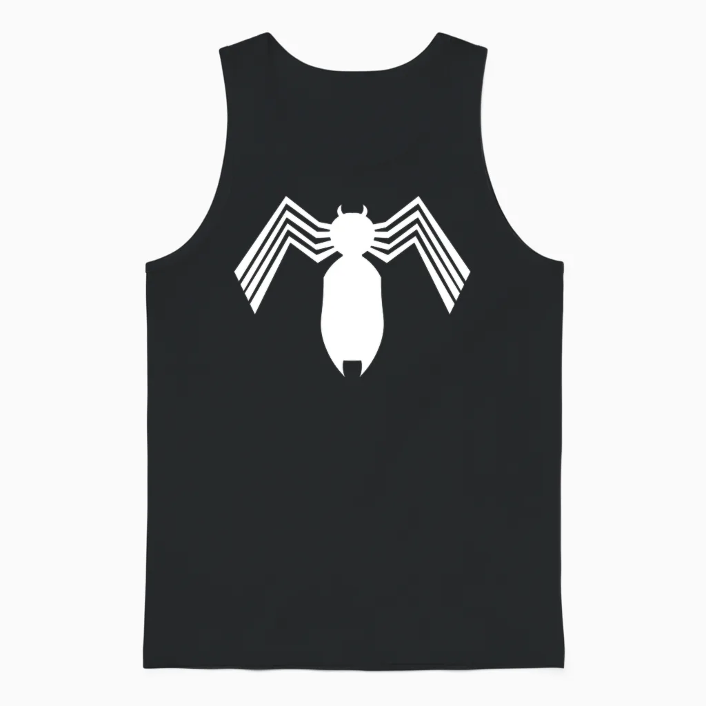 Marvel Spider-Man Venom Symbiote Long Sleeve Logo, Black, S Unisex Tank Top in Black