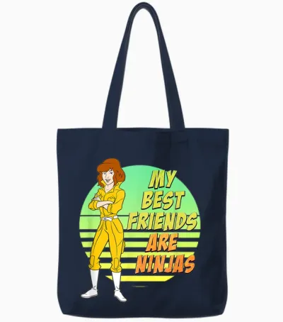 April O'neil - My Best Friends Are Ninjas Tote Bags - Navy