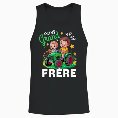 Child Future Big Brother 2026 Boy Gift Announcement Baby 2026 Unisex Tank Top - Black