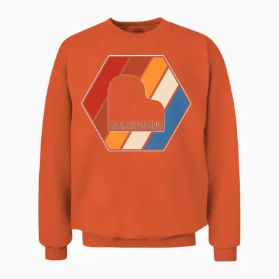 Piano Retro Unisex Sweatshirt - Orange