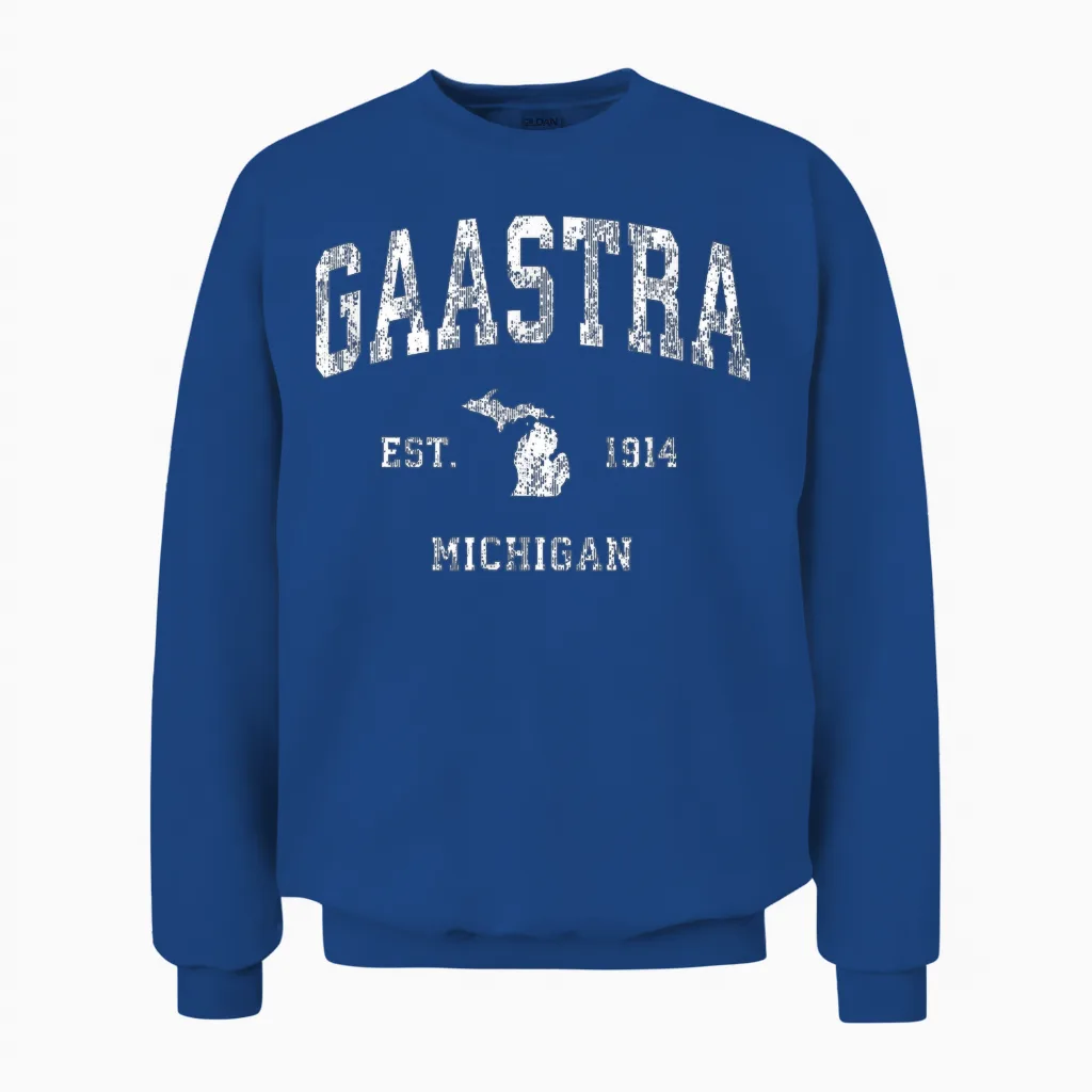 Gaastra Michigan Mi Athletisches Sportdesign Im Vintage-Stil Unisex Sweatshirt in Royal