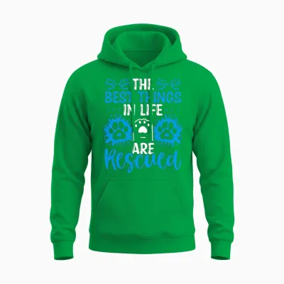Funny Dog Rescuer Adopt Dogs Shelter Dog Rescue Unisex Hoodie - Irish Green