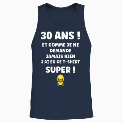 Draw Idea Funny 30 Years Funny Birthday 30 Years Unisex Tank Top - Navy