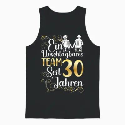 Pearl Wedding 30 Years Married Wedding Anniversary T-Shirt, Black, S Unisex Tank Top - Black