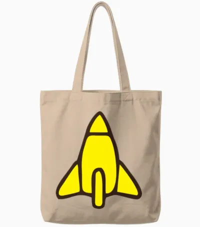 Reggie Rocket Tote Bags - Natural