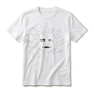 Sunset Retro Unisex T-Shirt - White