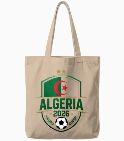 Fennec Algerian Flag Football Gift Jersey Dz Tote Bags - Natural