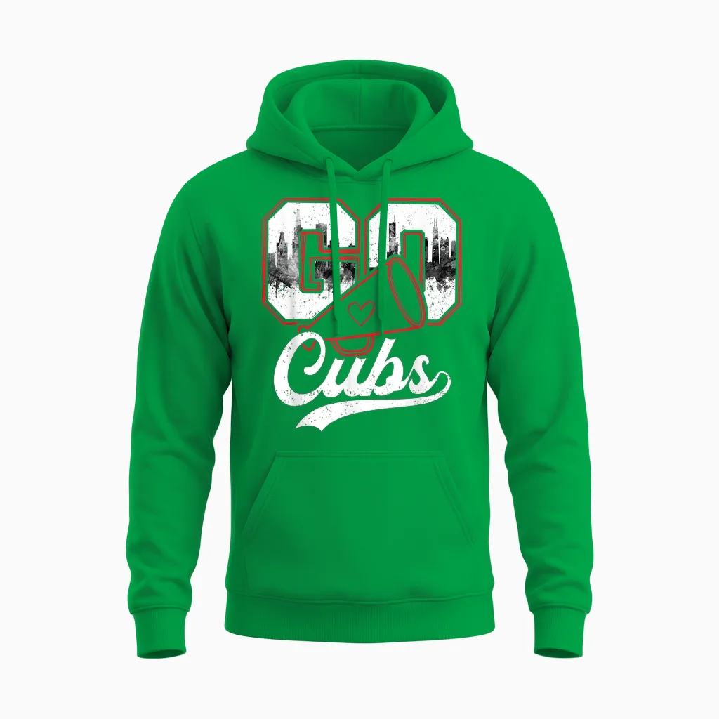 Go Cheer Cubs Name Proud Pride Men Women Unisex Hoodie in Irish Green