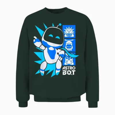 Astro Bot Rescue Mission Victory Pose Video Game Unisex Sweatshirt - Forest