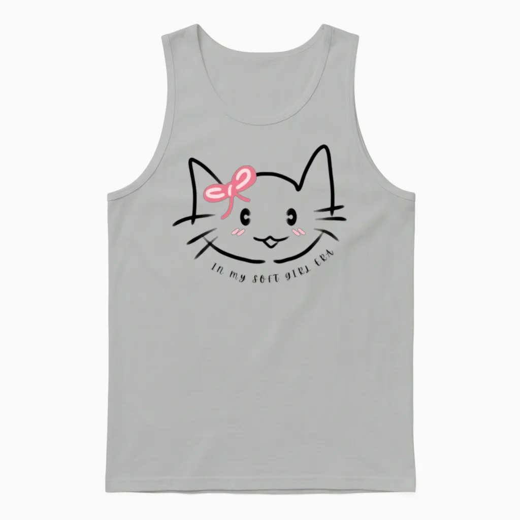 In My Soft Girl Era Unisex Tank Top in Ash