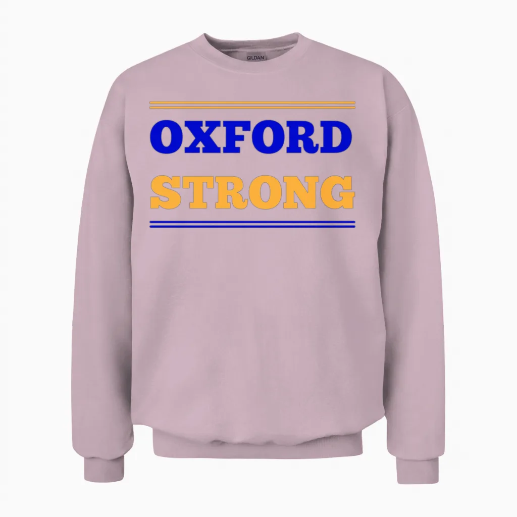 Oxford Strong Unisex Sweatshirt in Light Pink
