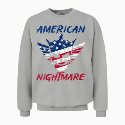 Patriotic American Flag Wrestling Classic Vintage Nightmare Unisex Sweatshirt - Ash