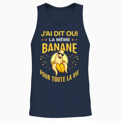 Bride to Be I Said Yes the Same Banana for Life Evjf T-Shirt, Black Unisex Tank Top - Navy