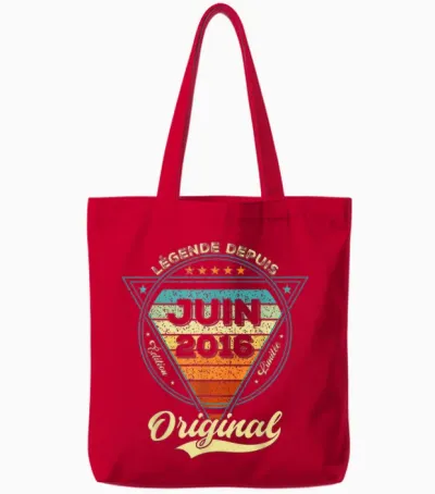 Légende Depuis Juin 2016 10e Anniversaire Tote Bags - Red