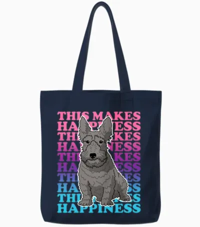 Scottish Terrier Dogs Dog Owner Tote Bags - Navy