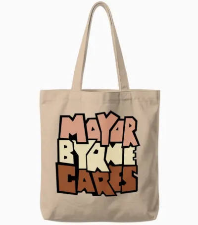 Mayor Byrne Cares Tote Bags - Natural