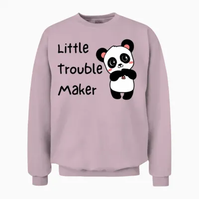 Little Trouble Maker Unisex Sweatshirt - Light Pink