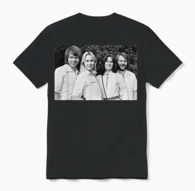 Abba — Portrait Der Schwedischen Popgruppe Arrival Promo 1976 Unisex T-Shirt - Black