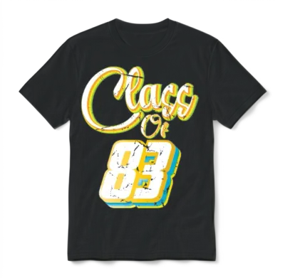 Class of 83 Reunion Vintage 1983 Graduation High Unisex T-Shirt - Black