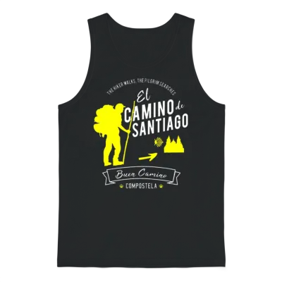 El Camino De Santiago Compostela Spain Pilgrim Unisex Tank Top - Black