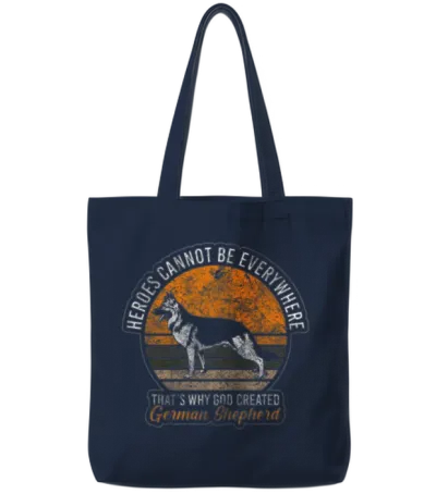 Shepherd Dog Dogs Service Dogs Tote Bags - Navy