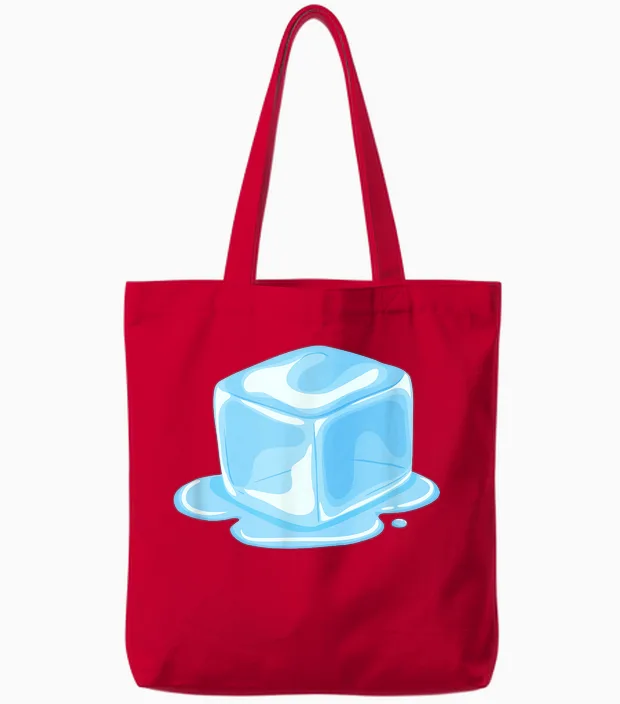 Süßer Geschmolzener Eiswürfel, Geschenk Tote Bags in Red