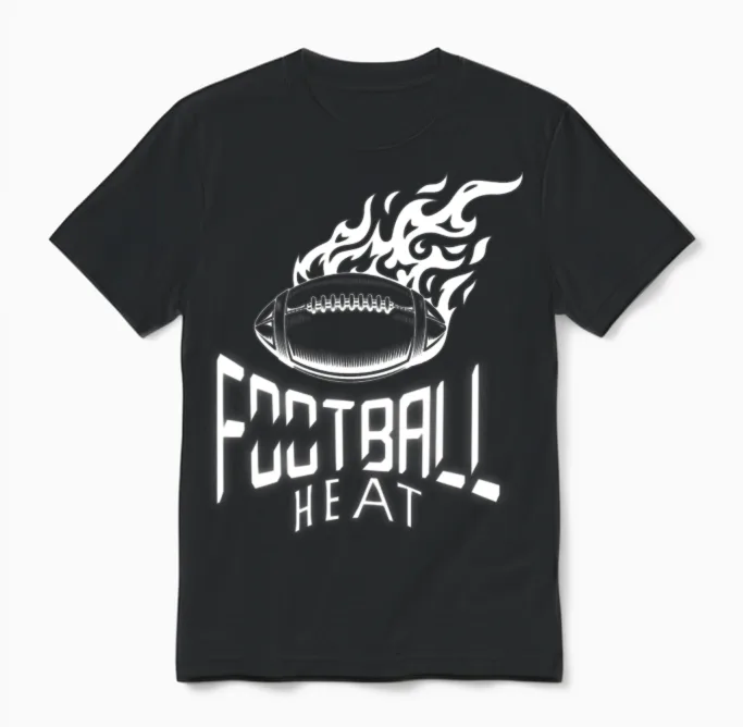 'football Heat' Fire Football Gd Unisex T-Shirt in Black