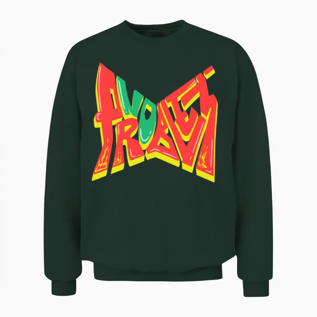 No Problem Graffiti Unisex Sweatshirt in Forest