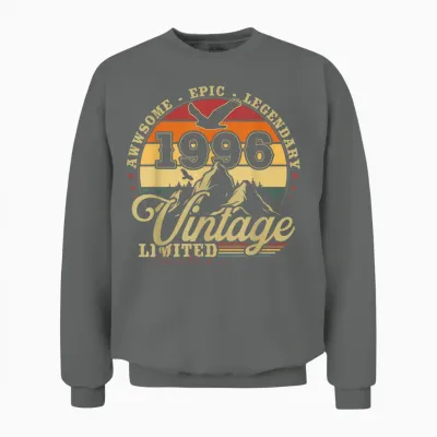 Vintage 1996 Cadeau D'anniversaire 30 Ans Hommes Et Femmes Unisex Sweatshirt - Graphite Heather