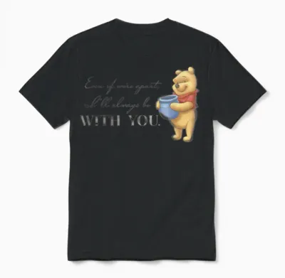 Disney 100 Anniversary Winnie the Pooh D100 Quote with You Unisex T-Shirt - Black