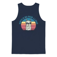Math Is No Prob Llama Retro Unisex Tank Top - Navy – 1