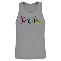 Impossible Is A... Myth Hibiscus Et Papillon Unisex Tank Top - Sport Grey – 2