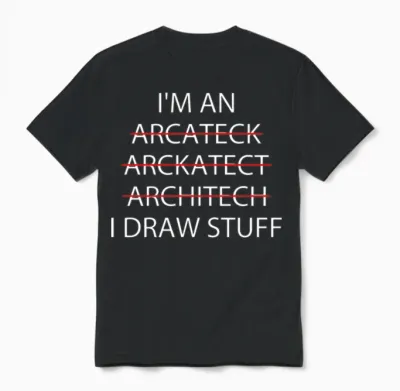 Funny Architect Unisex T-Shirt - Black