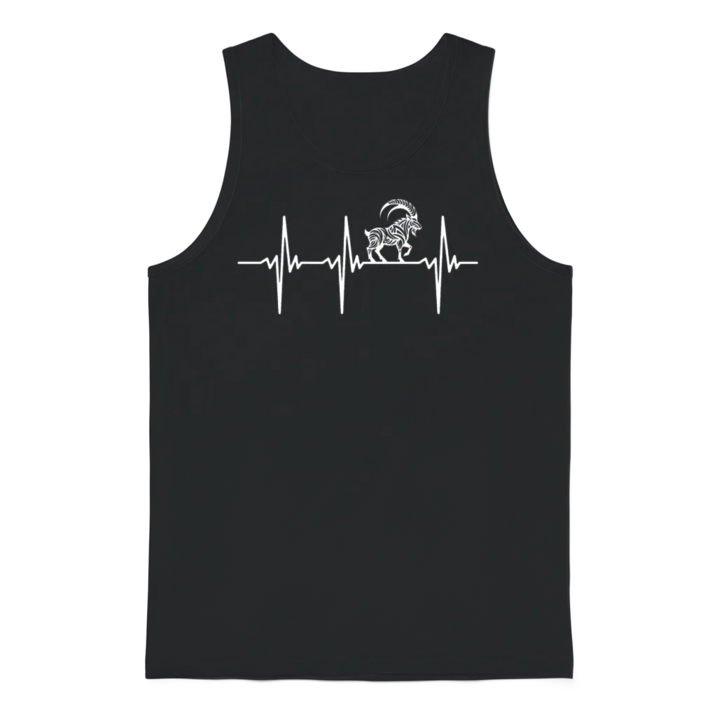 Heartbeat for Capricorns Unisex Tank Top - Black