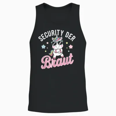 Security Der Braut Lustiges Jga Einhorn Unisex Tank Top - Black